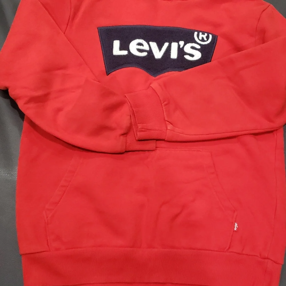 Levi's sweatshirt boys bright red orange shade Large